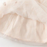 Dave&Bella Toddler Girls Summer Pink/Beige Chinese-style A-line Party Mesh Dress