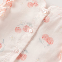 Dave&Bella Summer Toddler Girls Sweet Pink Fruit Print Chinese-style Sleeveless Party Dress