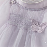 Dave&Bella Toddler Girls Summer Elegant Purple Butterfly Mesh Princess Dress -1