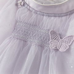 Dave&Bella Toddler Girls Summer Elegant Purple Butterfly Mesh Princess Dress