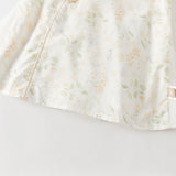 Dave&Bella Toddler Girls Summer Elegant Chinese-style Floral Print Top Pant Outfit Sets