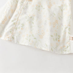 Dave&Bella Toddler Girls Summer Elegant Chinese-style Floral Print Top Pant Outfit Sets
