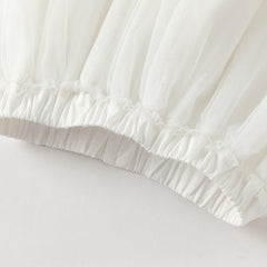 Dave&Bella Summer Kids Girls Pink Chinese-style Turtle Flutter Sleeve Top Mesh Skirt Suits