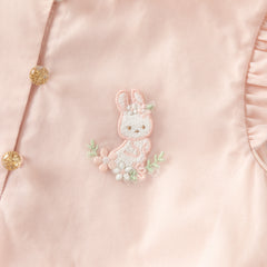 Dave&Bella Summer Kids Girls Pink Chinese-style Turtle Flutter Sleeve Top Mesh Skirt Suits