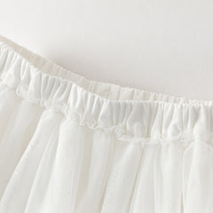 Dave&Bella Summer Kids Girls Pink Chinese-style Turtle Flutter Sleeve Top Mesh Skirt Suits