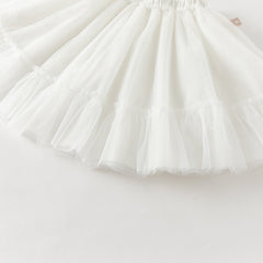 Dave&Bella Summer Kids Girls Pink Chinese-style Turtle Flutter Sleeve Top Mesh Skirt Suits