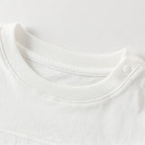 Dave&Bella Summer Toddler Boys White Digital Print Leisure Casual Cotton Soft T-Shirts