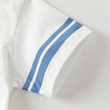 Dave&Bella Summer Toddler Boys White Digital Print Leisure Casual Cotton Soft T-Shirts