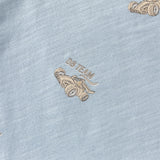 Dave&Bella Toddler Boys Summer White/Blue Print Sleeveless Cotton Versatile Tank Tops