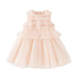 Dave&Bella Summer Toddler Girls Charming Pink Sleeveless Lightweight Mesh Princess Dress