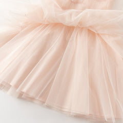 Dave&Bella Summer Toddler Girls Charming Pink Sleeveless Lightweight Mesh Princess Dress