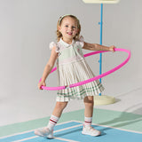 Dave&Bella Summer Toddler Girls Sweet Pink Preppy Polo Collar Sleeveless Dress