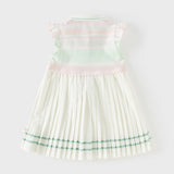 Dave&Bella Summer Toddler Girls Sweet Pink Preppy Polo Collar Sleeveless Dress