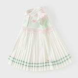 Dave&Bella Summer Toddler Girls Sweet Pink Preppy Polo Collar Sleeveless Dress