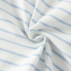 Dave&Bella Toddler Girls Summer Red/Blue Fashion Striped Breathable Cotton Polos