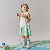 Dave&Bella Summer Girls Sweet Pink Preppy Polo Collar Sleeveless Outfit Sets