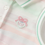 Dave&Bella Summer Girls Sweet Pink Preppy Polo Collar Sleeveless Outfit Sets