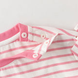 Dave&Bella Toddler Girls Summer Stylish Striped Sleeveless Soft Cotton T-shirts