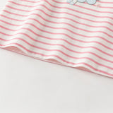 Dave&Bella Toddler Girls Summer Stylish Striped Sleeveless Soft Cotton T-shirts