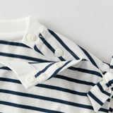 Dave&Bella Toddler Girls Summer Stylish Striped Sleeveless Soft Cotton T-shirts