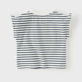 Dave&Bella Toddler Girls Summer Stylish Striped Sleeveless Soft Cotton T-shirts
