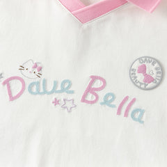 Dave&Bella Summer Toddler Girls Pink Breathable Cartoon Print Sports Outfit Sets