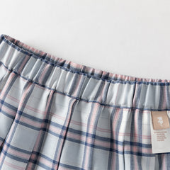 Dave&Bella Toddler Girls Summer White Doll Collar College Plaid Skirt Suits