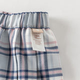 Dave&Bella Toddler Girls Summer White Doll Collar College Plaid Skirt Suits