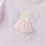 Dave&Bella Summer Toddler Girls Cute Purple/White Breathable Cotton Daily T-shirts