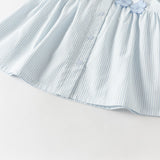 Dave&Bella Toddler Girls Summer Fashion Striped Breathable Cotton Casual Outfit Sets