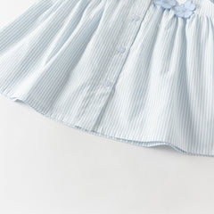 Dave&Bella Toddler Girls Summer Fashion Striped Breathable Cotton Casual Outfit Sets