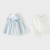 Dave&Bella Toddler Girls Summer Fashion Striped Breathable Cotton Casual Outfit Sets