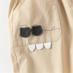 Dave&Bella Toddler Boys Summer Playful Crocodile Print Short Sleeve Top Long Pant Suits