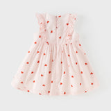Dave&Bella Toddler Girls Summer Sweet Pink Love Print Sleeveless Comfortable A-line Dress