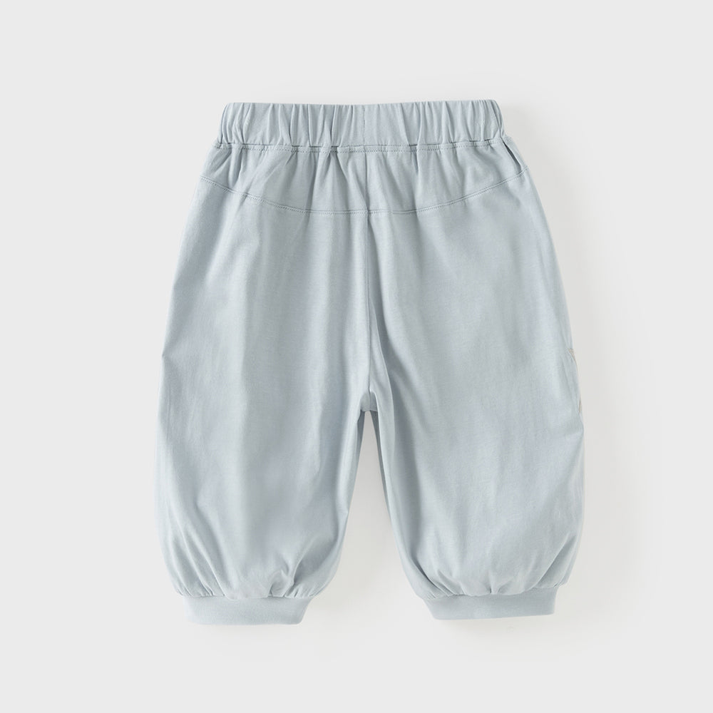 Dave&Bella Summer Toddler Boys Casual Blue/Khaki cotton Soft Loose Jogger Pants