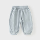 Dave&Bella Summer Toddler Boys Casual Blue/Khaki cotton Soft Loose Jogger Pants