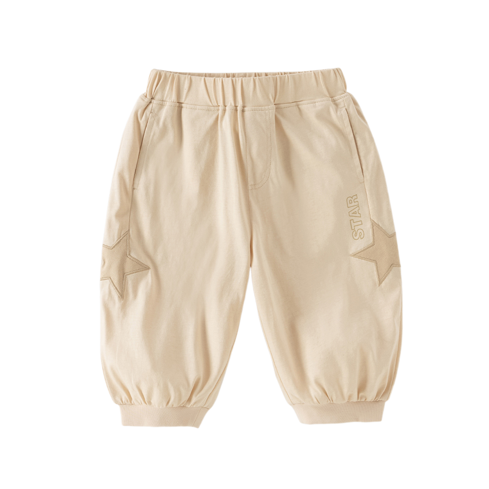 Dave&Bella Summer Toddler Boys Casual Blue/Khaki cotton Soft Loose Jogger Pants