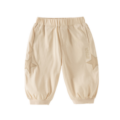 Dave&Bella Summer Toddler Boys Casual Blue/Khaki cotton Soft Loose Jogger Pants