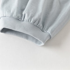 Dave&Bella Summer Toddler Boys Casual Blue/Khaki cotton Soft Loose Jogger Pants