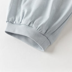 Dave&Bella Summer Toddler Boys Casual Blue/Khaki cotton Soft Loose Jogger Pants