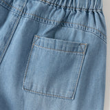 Dave&Bella Summer Toddler Boys Daily Jean Blue Soft Cotton Jean Shorts