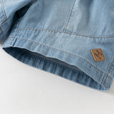Dave&Bella Summer Toddler Boys Daily Jean Blue Soft Cotton Jean Shorts