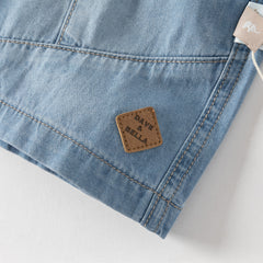 Dave&Bella Summer Toddler Boys Daily Jean Blue Soft Cotton Jean Shorts