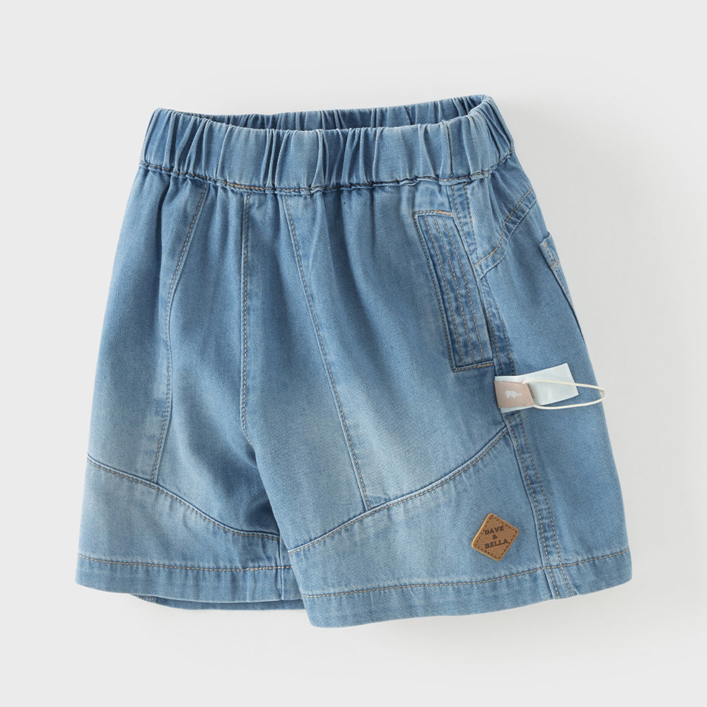 Dave&Bella Summer Toddler Boys Daily Jean Blue Soft Cotton Jean Shorts