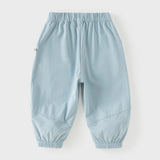 Dave&Bella Toddler Girls/Boys Summer Casual Purple/Blue Loose Lightweight Jogger Pants