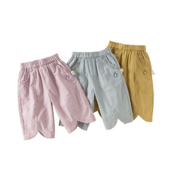 Dave&Bella Summer Toddler Girls/Boys Yellow/Grey/Pink Straight-leg Comfortable Pants
