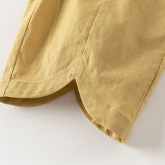 Dave&Bella Summer Toddler Girls/Boys Yellow/Grey/Pink Straight-leg Comfortable Pants