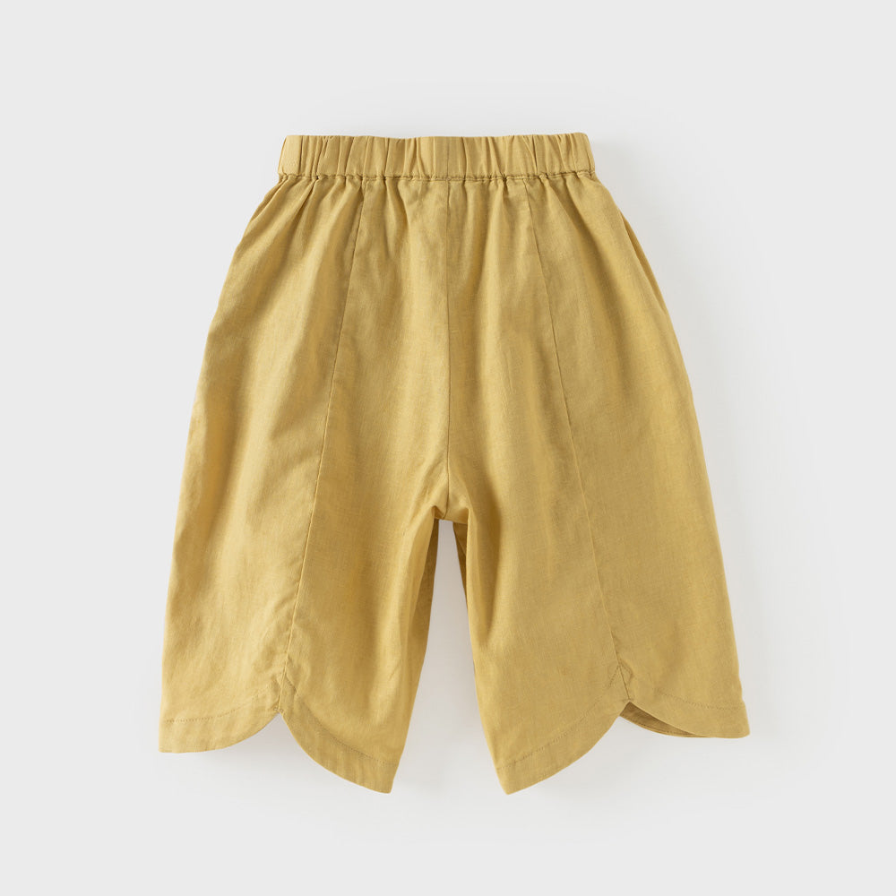 Dave&Bella Summer Toddler Girls/Boys Yellow/Grey/Pink Straight-leg Comfortable Pants