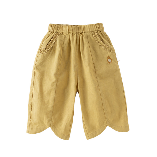 Dave&Bella Summer Toddler Girls/Boys Yellow/Grey/Pink Straight-leg Comfortable Pants