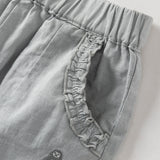 Dave&Bella Summer Toddler Girls/Boys Yellow/Grey/Pink Straight-leg Comfortable Pants